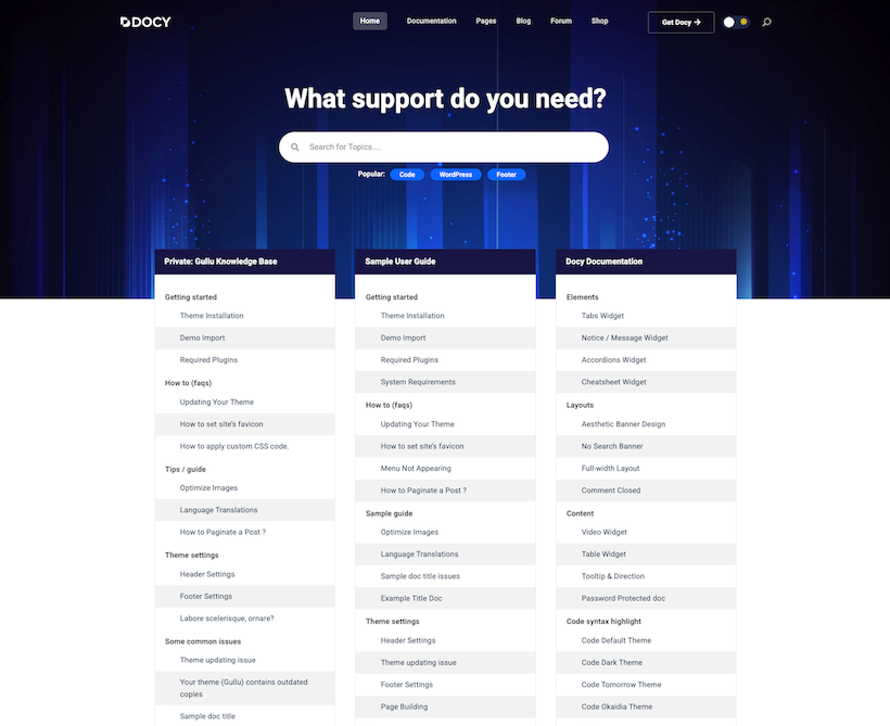 User Manuals demo