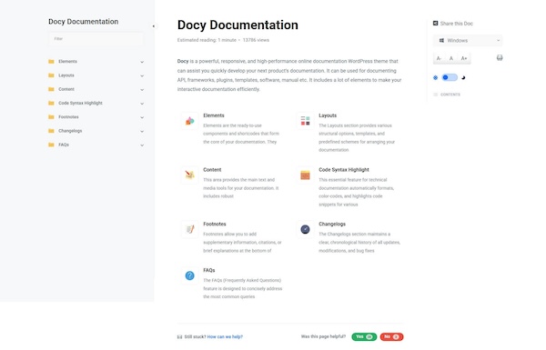 Documentation Article