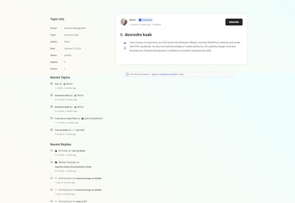 Forum Thread