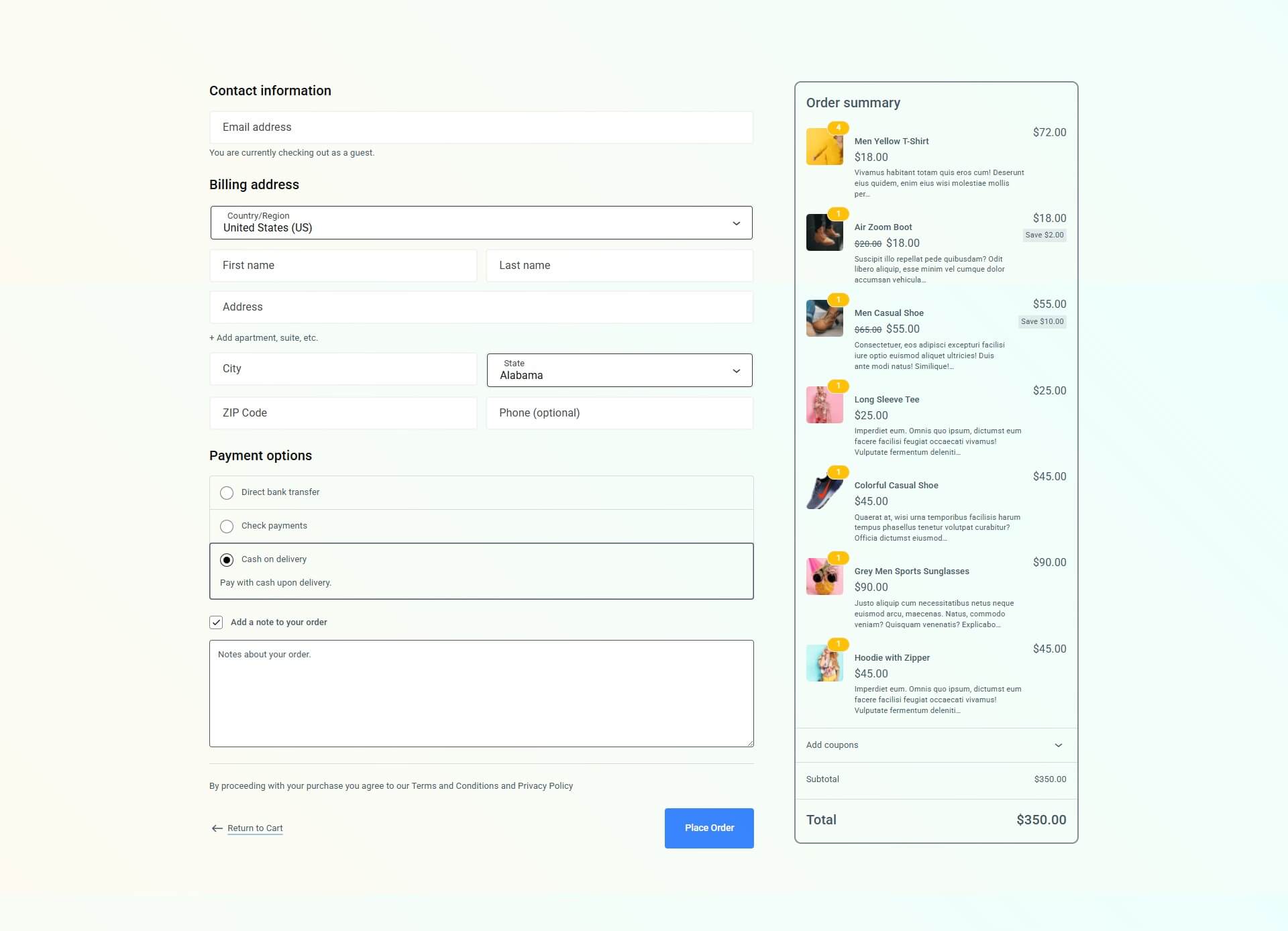 Docy WooCommerce checkout page