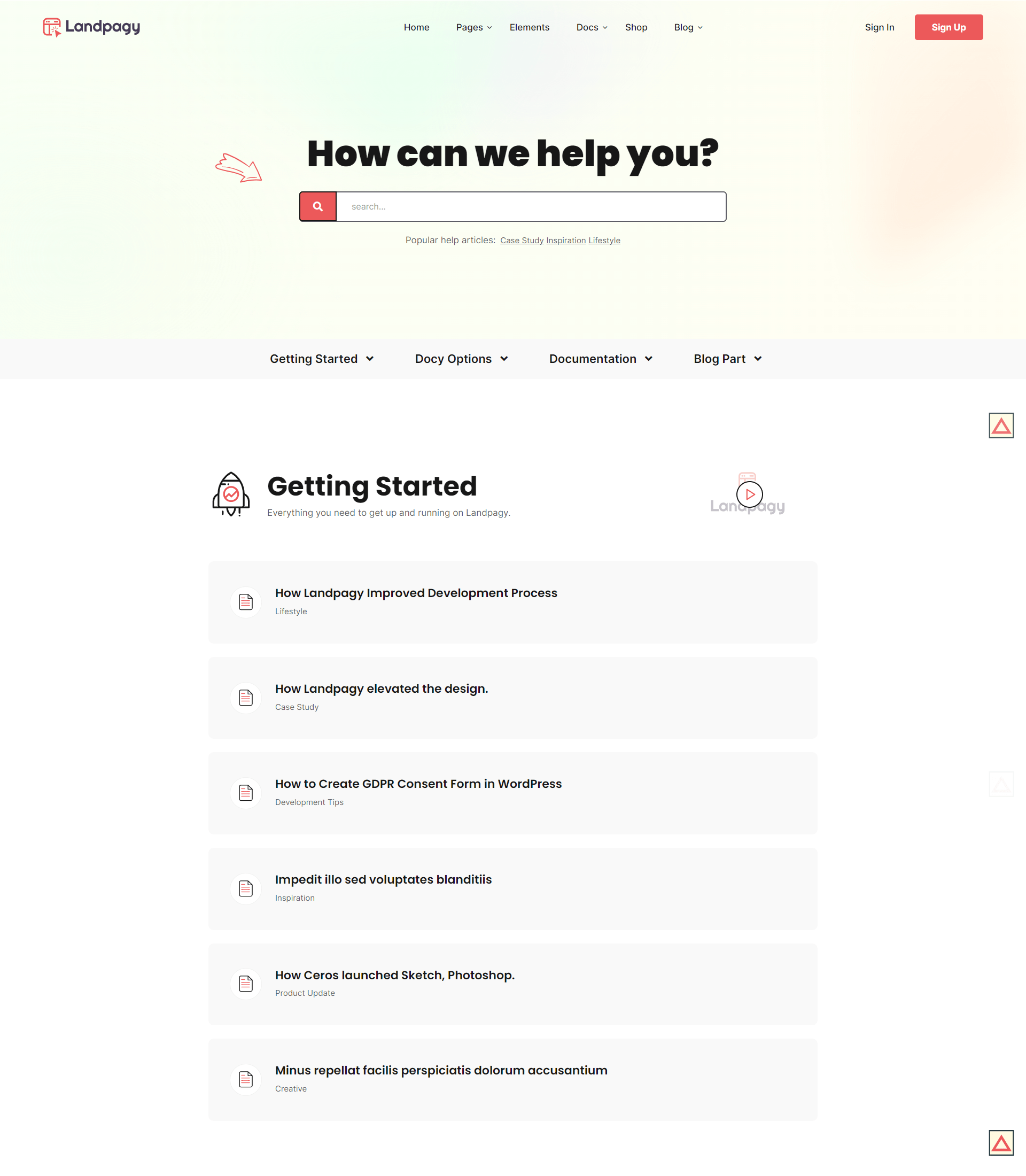 Help Center Demo